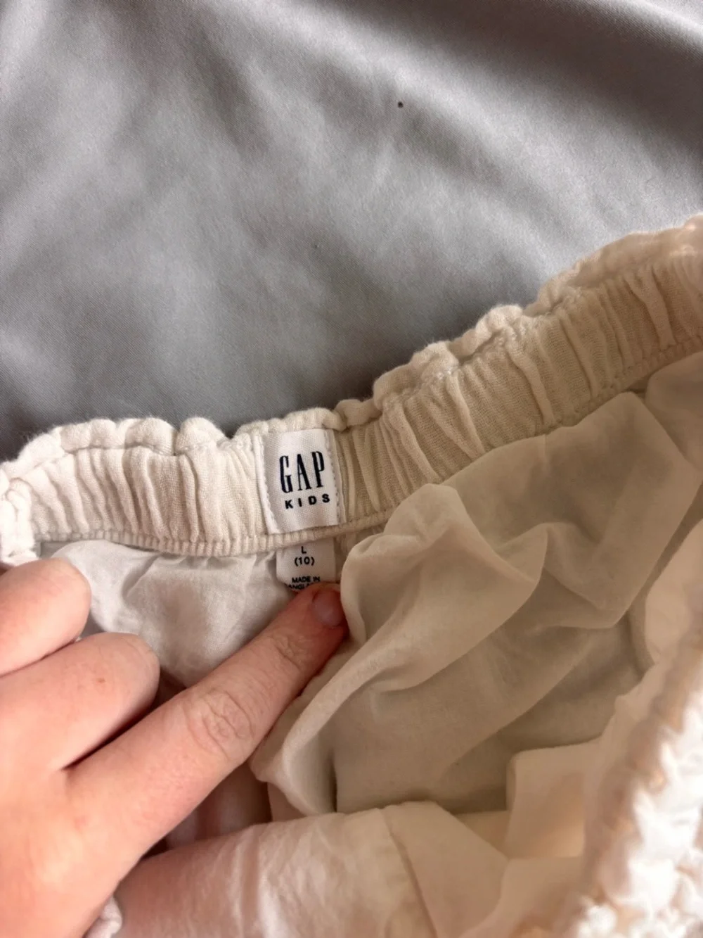Gap Kids White Elastic-Waist Shorts Size Large 10 Girls